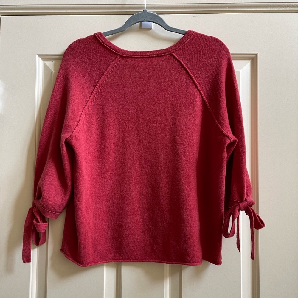 Velvet by Graham & Spencer Nicolette Cashmere Tie-Sleeve Sweater - Picture 6 of 9